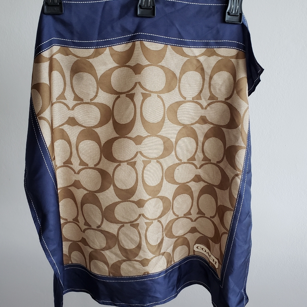 Coach 100 % silk square scarf